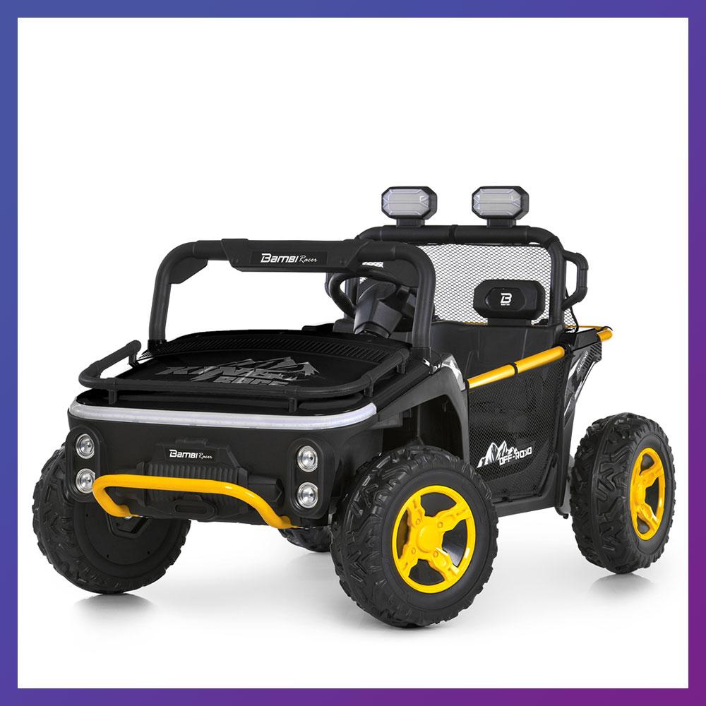 Дитячий електромобіль на акумуляторі двомісний Баггі M 6282 для дітей 3-8 років Чорний, фото 1