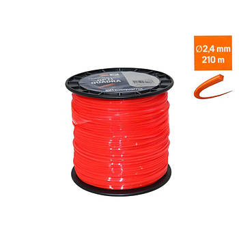 Бухта волосіні Husqvarna Ø2,4 мм х 210 м квадратна