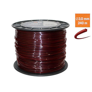 Бухта волосіні Husqvarna Ø3,0 мм х 240 м квадратна