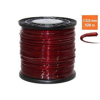 Бухта волосіні Husqvarna Ø3,0 мм х 528 м квадратна