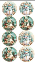 Вафельна картинка для кондитерських виробів Новорічна, (лист А4)