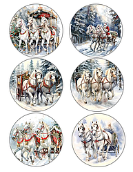 Вафельна картинка для кондитерських виробів "Символ року 2026", (лист А4)