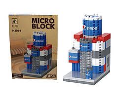 Конструктор набір Model 3D ресторан напоїв Pepai 144 деталі висота 7.5 см (M3069) kL.