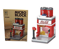 Конструктор набір Model 3D ресторан напоїв Coca 144 деталі висота 7.5 см (M3066) kL.