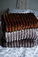 Плед полосатый шоколадный цвет 200х220 см