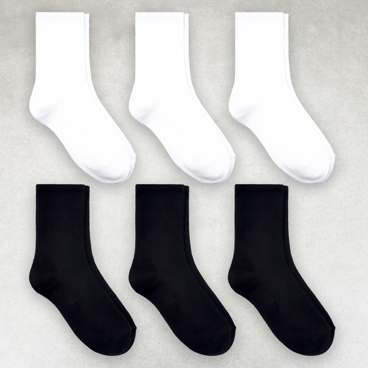 Набір шкарпеток жіночих 6 пар «Black & White» з високою резинкою бавовна преміум сегмент розмір 35-38, фото 1