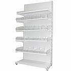 Кондитерський стелаж металевий 2350*1200 мм ТИП 5, приставний стелаж зі скляними перегородками, стелаж в кондитерський магазин, фото 5