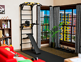 Шведська стінка RX (турник Рукохід) RX-101 Sport