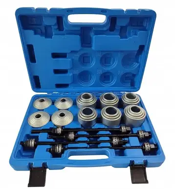 Комплект для демонтажу сайлентблоків, підшипників і втулок 28 ел. 34-82 мм SilverTools S10974, фото 1