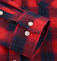 ​​​​​​​Чоловіча сорочка фланелєва з капюшоном у клітинку Red XL, фото 5