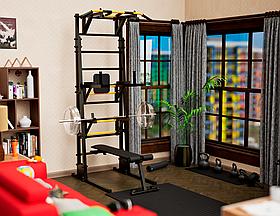 Шведська стінка RX пересувна універсальна підлогова (класичний турнік) RX-103 Maximum