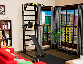 Шведська стінка RX пересувна універсальна підлогова (класичний турнік) RX-103 Sport