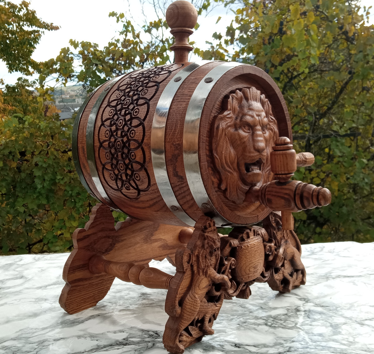 Бочка дубова Лев 5л, фото 1