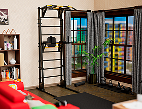 Шведська стінка RX пересувна універсальна підлогова (класичний турнік) RX-103 Рress