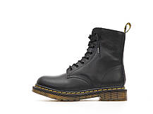 Зимові Dr Martens 1460 Black Winter Черевики Доктор Мартінс чорні з хутром зимові шкіра унісекс теплі, фото 5