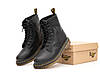 Зимові Dr Martens 1460 Black Winter Черевики Доктор Мартінс чорні з хутром зимові шкіра унісекс теплі, фото 8