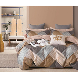 Полуторний комплект (Фланель) | Комплект постільної білизни "Паркет" | Простирадло 150х220 см