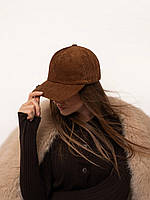 Кепка жіноча форхед кафа вельвет 57/58 коричнева