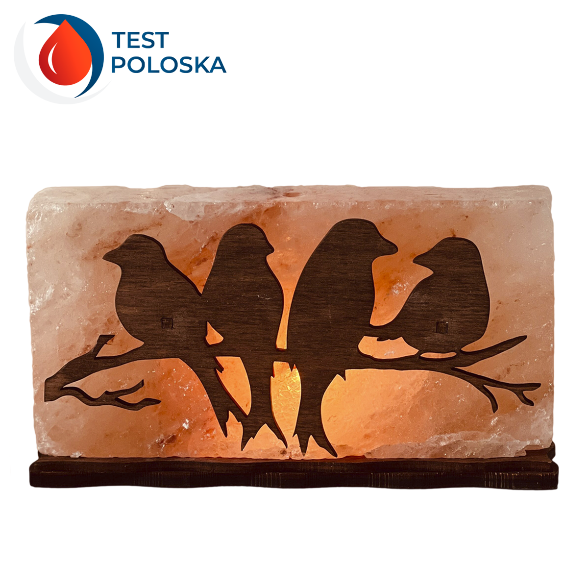 Соляна лампа "Птахи на гілці" 2 кг