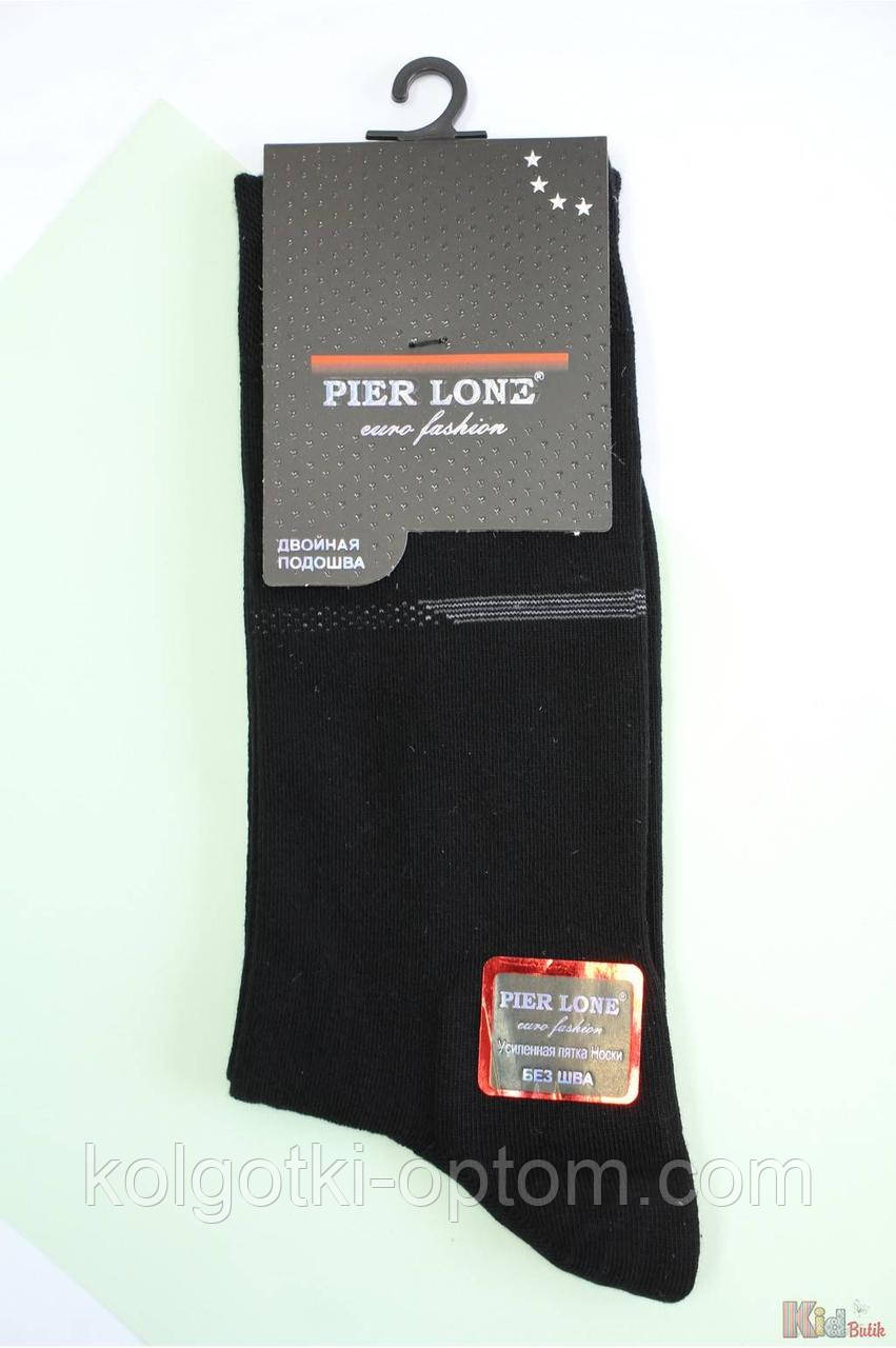 ОПТОМ Шкарпетки чорні арома зі смужкою р.41-44 (27/L/413 см) Pier Lone 8681105080351, фото 1