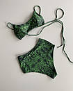 Купальник Reef & Elba із завищеною талією принт зелений пітон, фото 2
