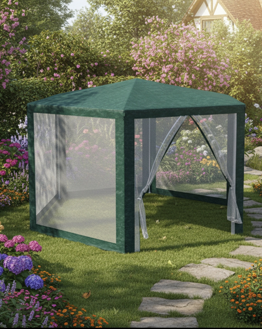 Павільйони з москітною сіткою 6 стін 4 х 4 х 2,5 м L33D, фото 1