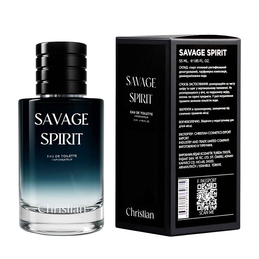 Туалетна вода для чоловіків SAVAGE SPIRIT EAU DE TOILETTE Men 55 ml CS-55, фото 1