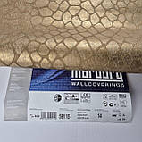 Шпалери вінілові 0.53 × 10.05 м Marburg 59115, золотисті для спальні, вітальні, кабінету, фото 6