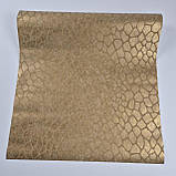 Шпалери вінілові 0.53 × 10.05 м Marburg 59115, золотисті для спальні, вітальні, кабінету, фото 4