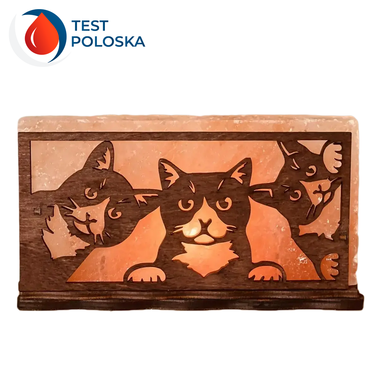 Соляна лампа "Три котика" 2 кг