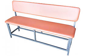 Лава зі спинкою розбірна М 1500 мм коричнева