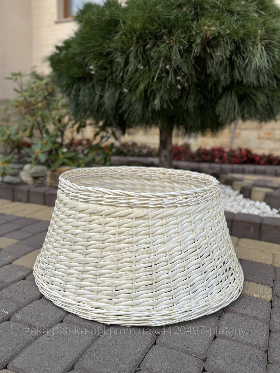 Вибілений кошик під ялинку D-65, фото 1