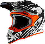 Мотошолом O’Neal 2SRS Spyde Black/White/Orange кросовий ендуро, фото 6