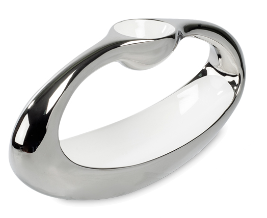 Витончений свічник керамічний на одну свічку "Романтика" від чеського бренду Cervena Kostka висота 19,5 см, фото 1