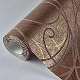 Шпалери вінілові 0.53 × 10.05 м Marburg 59106, коричнево-цегляні для спальні, вітальні, кабінету, фото 2