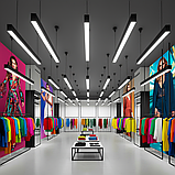 Лінійний світильник LED Євросвітло Sign EVO підвісний лінійний на тросах 72Вт 6400К чорний, фото 6