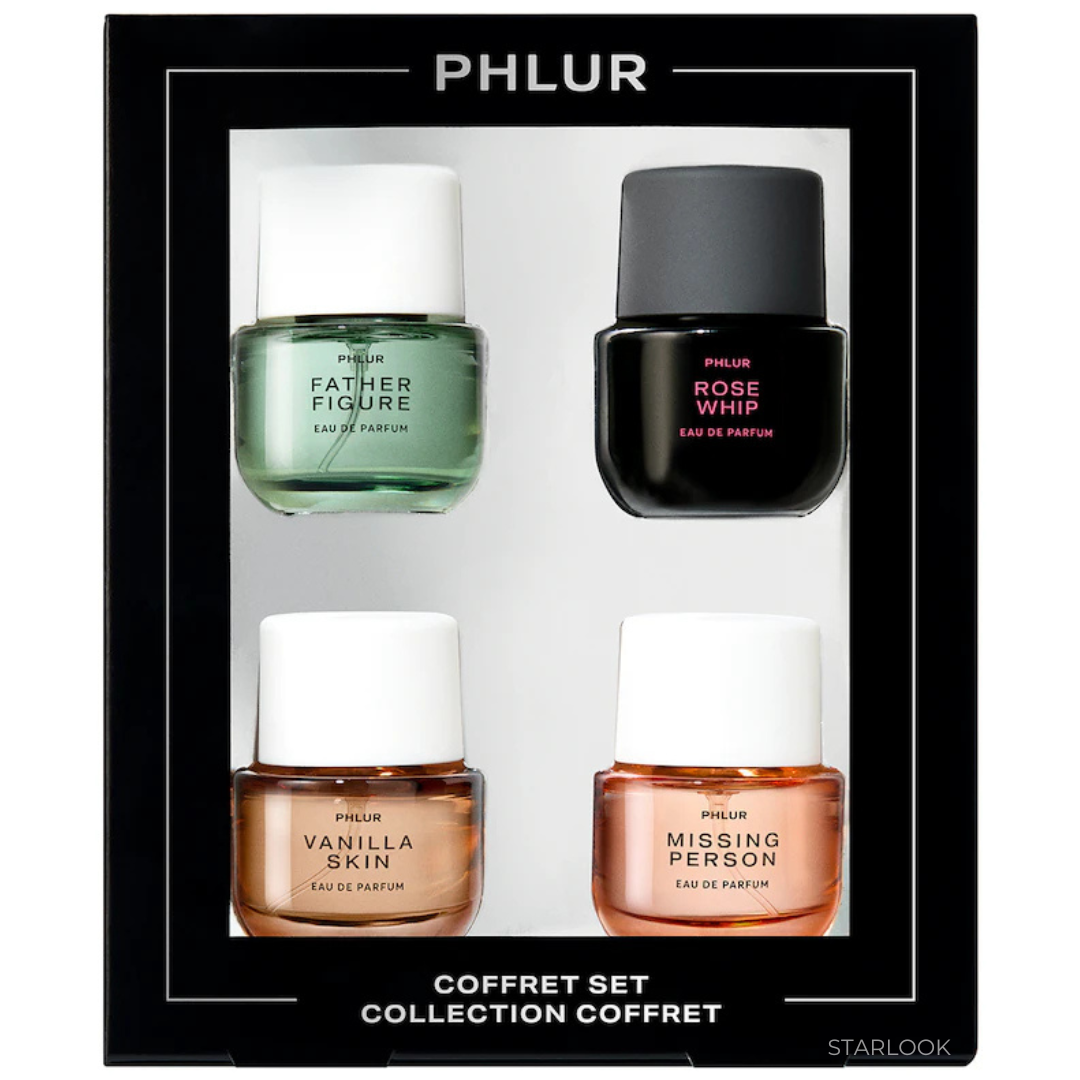 Набір міні парфумів Phlur Mini Perfume Sampler Set (Missing Person, Father Figure, Vanilla Skin, Rose Whip) 4 x 7 мл, фото 1