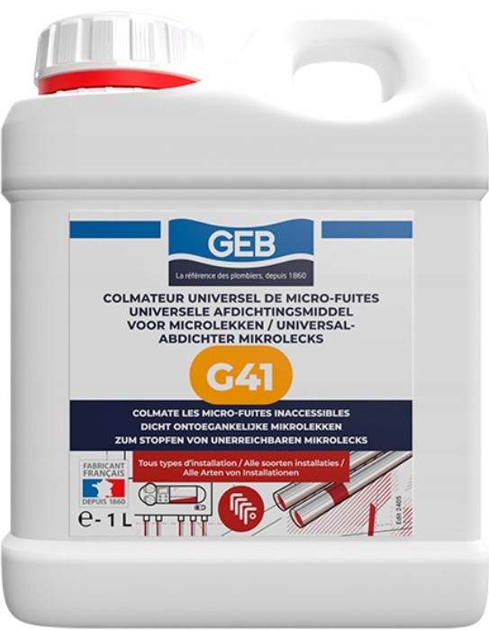 Рідина для усунення течі GEB G41 (1 л.) для систем опалення (Франція) 105580, фото 1