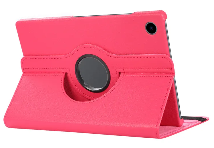 Шкіряний чохол книжка 360 для Samsung Galaxy Tab A11 Plus (11") / малиновий