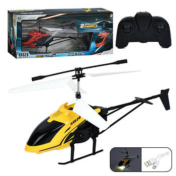 Гелікоптер на радіокеруванні (2 кольори, акумулятор, 30,5 см, світло, гіроскоп, USB-зарядне) HX628