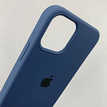 Чохол для iPhone 12 силікон кейс чохол із закритим низом на телефон айфон 12 темно-синій h5p, фото 3