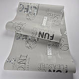 Шпалери вінілові на флізеліновій основі 0.53 × 10.05 м Marburg 58402, сіро-бежеві для спальні, вітальні, коридору, фото 2