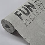 Шпалери вінілові на флізеліновій основі 0.53 × 10.05 м Marburg 58402, сіро-бежеві для спальні, вітальні, коридору, фото 4