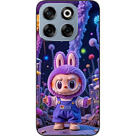 Силіконовий чохол case для ZTE Nubia V70 з картинкою Лабубу в космосі квітів