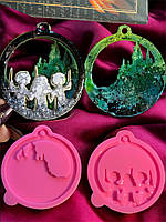 Молд із 2 шт. «Друзі та замок» для створення тривимірної композиції, серія ГП 4.