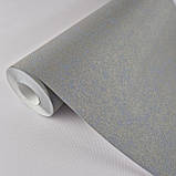 Шпалери вінілові на флізеліновій основі 0.53 × 10.05 м Marburg 58140, блакитно-золоті для спальні, вітальні, кабінету, фото 2