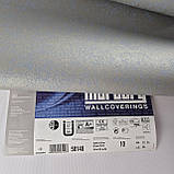 Шпалери вінілові на флізеліновій основі 0.53 × 10.05 м Marburg 58140, блакитно-золоті для спальні, вітальні, кабінету, фото 4