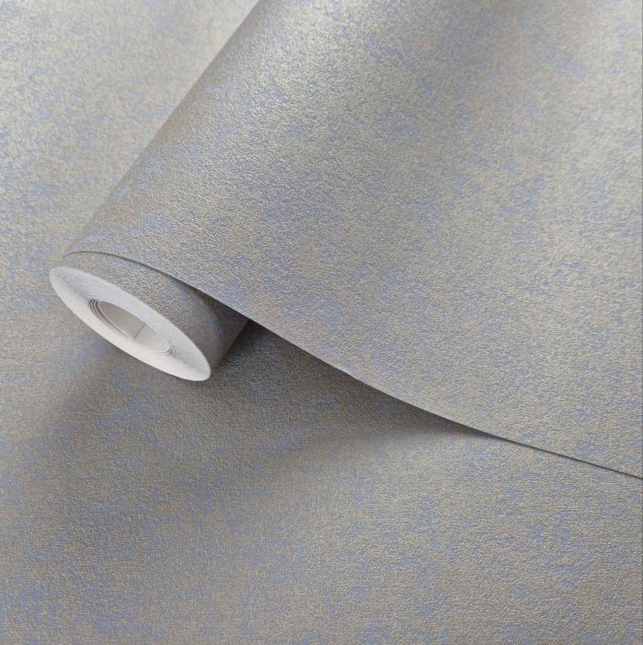 Шпалери вінілові на флізеліновій основі 0.53 × 10.05 м Marburg 58140, блакитно-золоті для спальні, вітальні, кабінету, фото 1