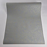 Шпалери вінілові на флізеліновій основі 0.53 × 10.05 м Marburg 58140, блакитно-золоті для спальні, вітальні, кабінету, фото 5