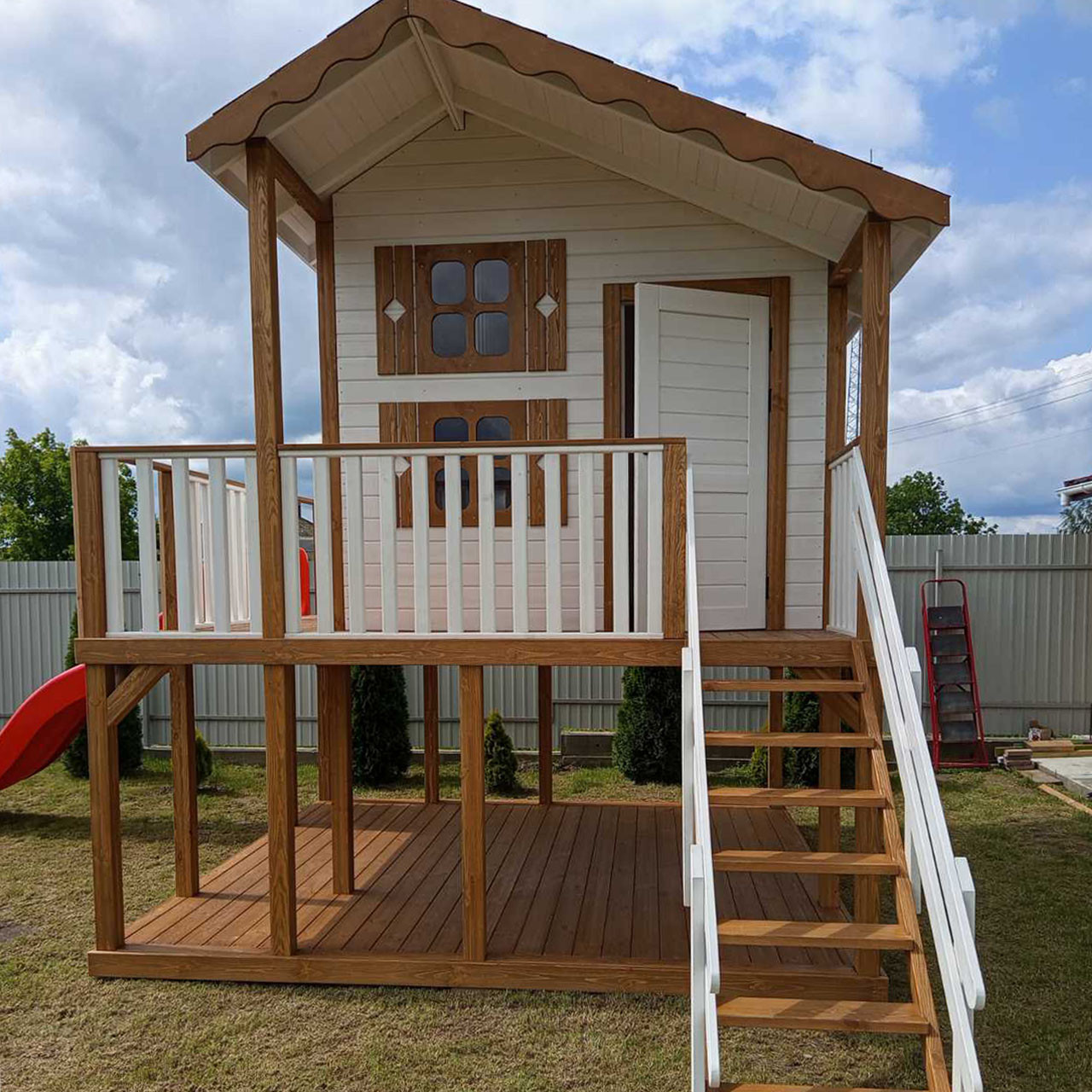 Дитячий будиночок з дерева "Лунтик", фото 1